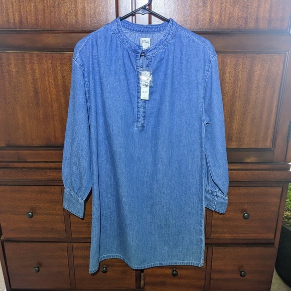 J Crew Denim Dress - Picture 1 of 9
